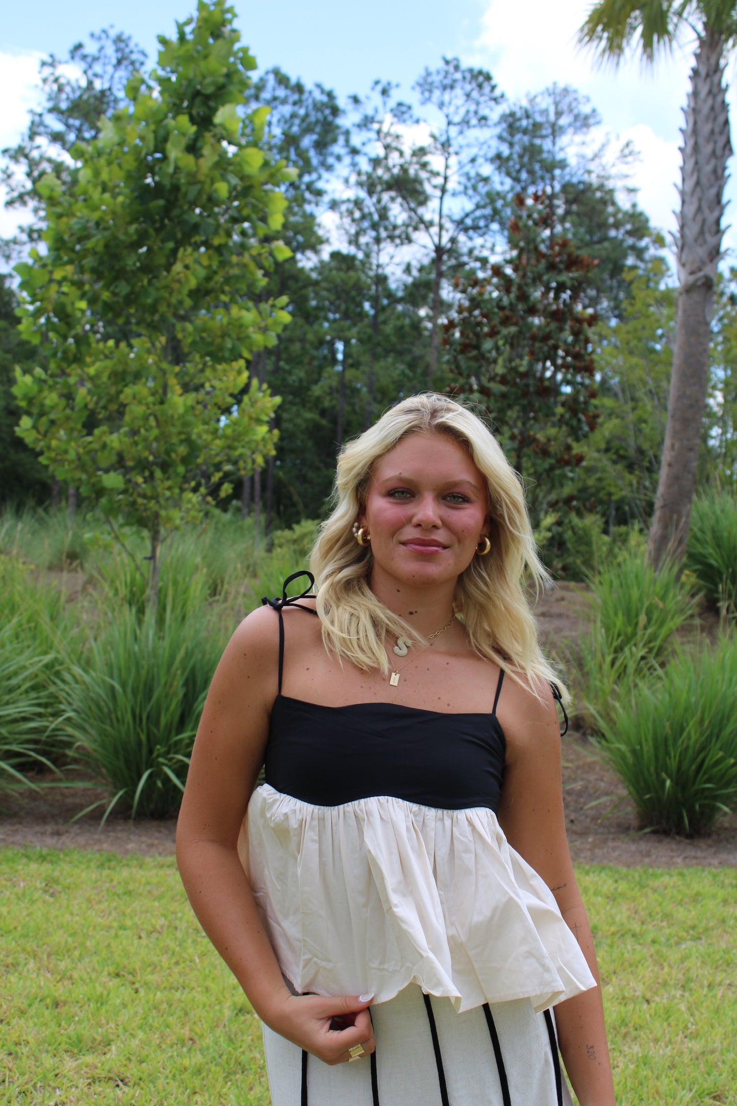 Scallop Peplum Top