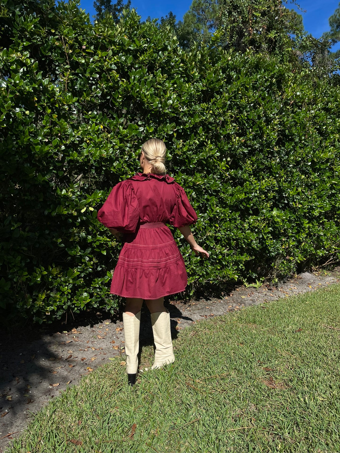 Josephine Puff Sleeve Wrap Dress