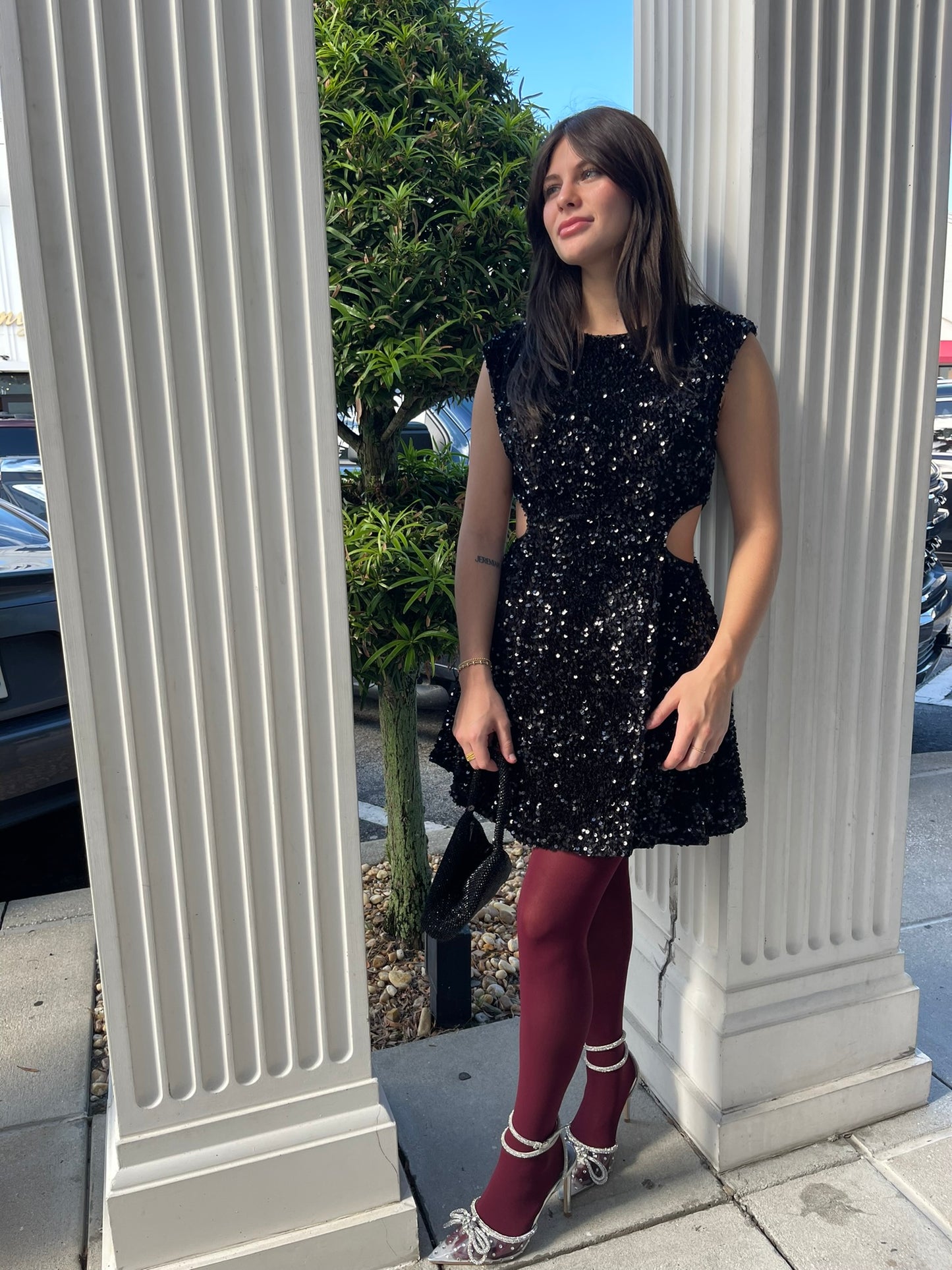 Vixen Cutout Sequin Mini