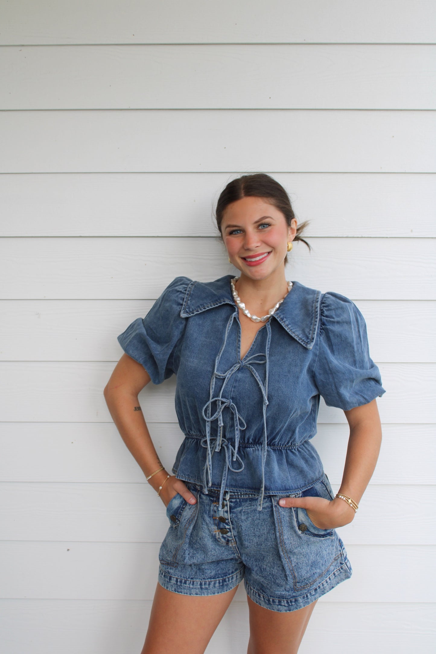 Daisy Klein Denim Top