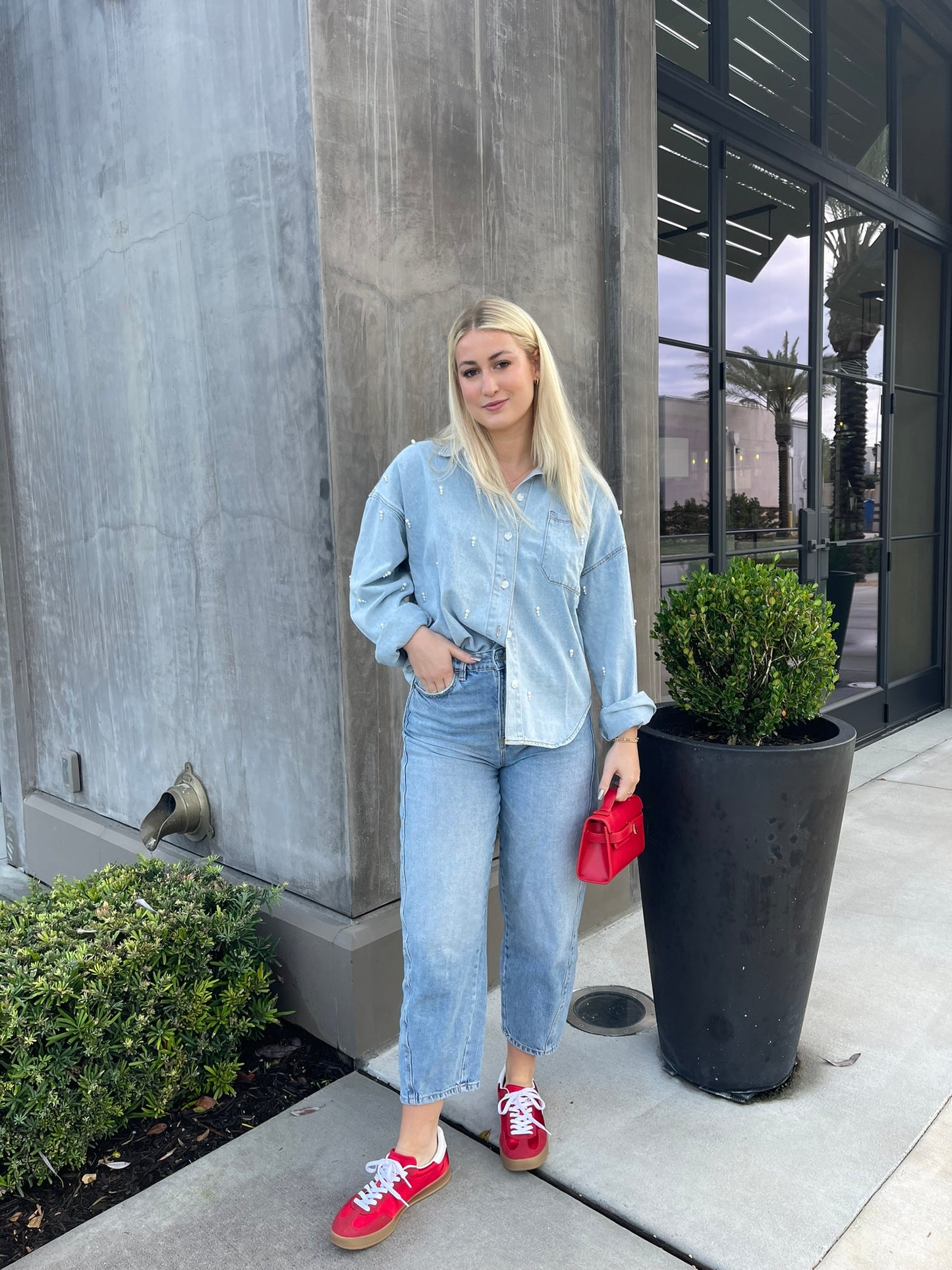 You Sleigh Denim Top
