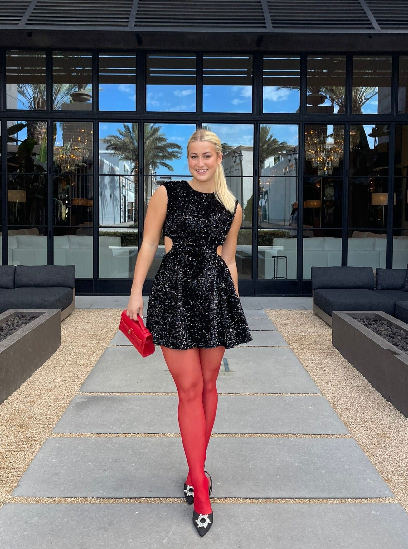 Vixen Cutout Sequin Mini
