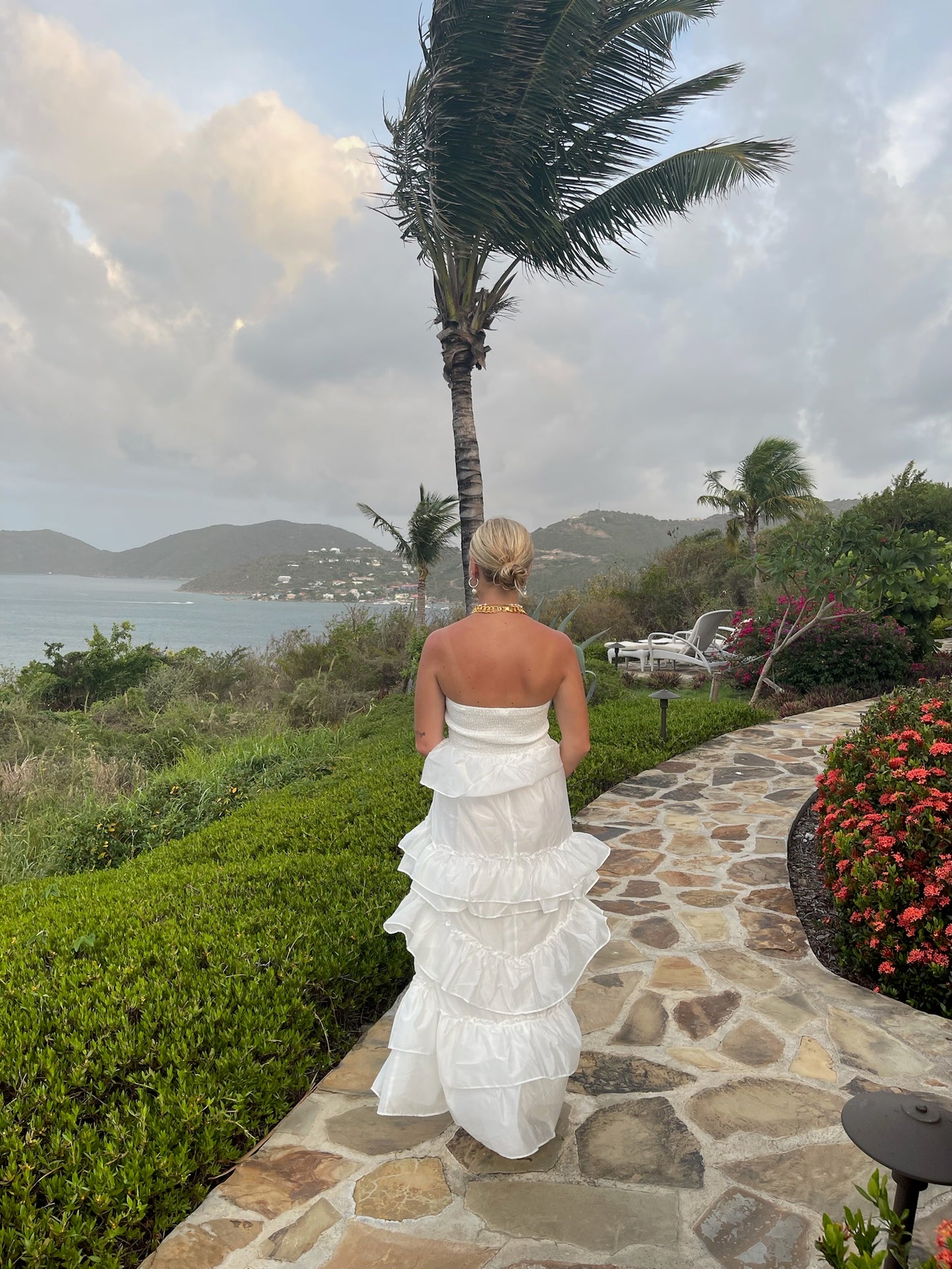 To The Islands Ruffle Maxi