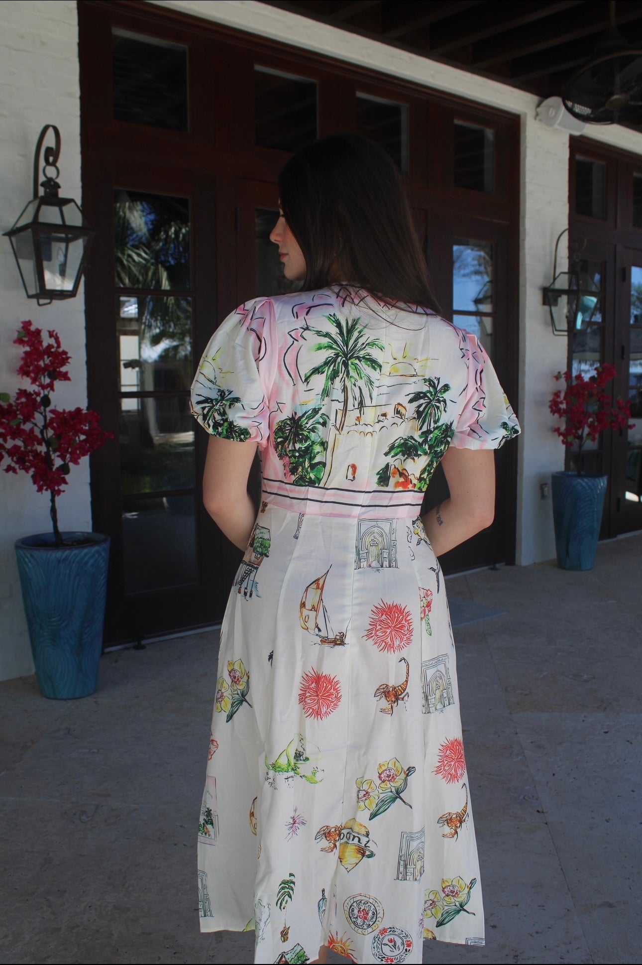 Watercolor Midi Dress