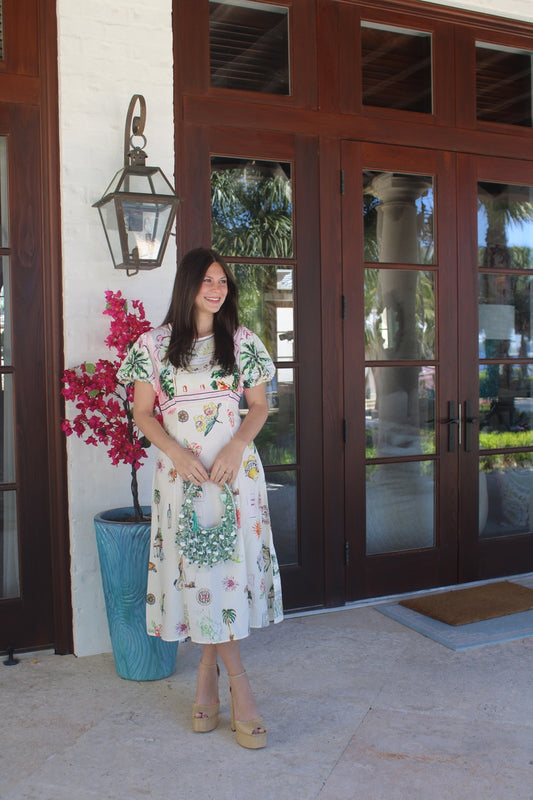 Watercolor Midi Dress