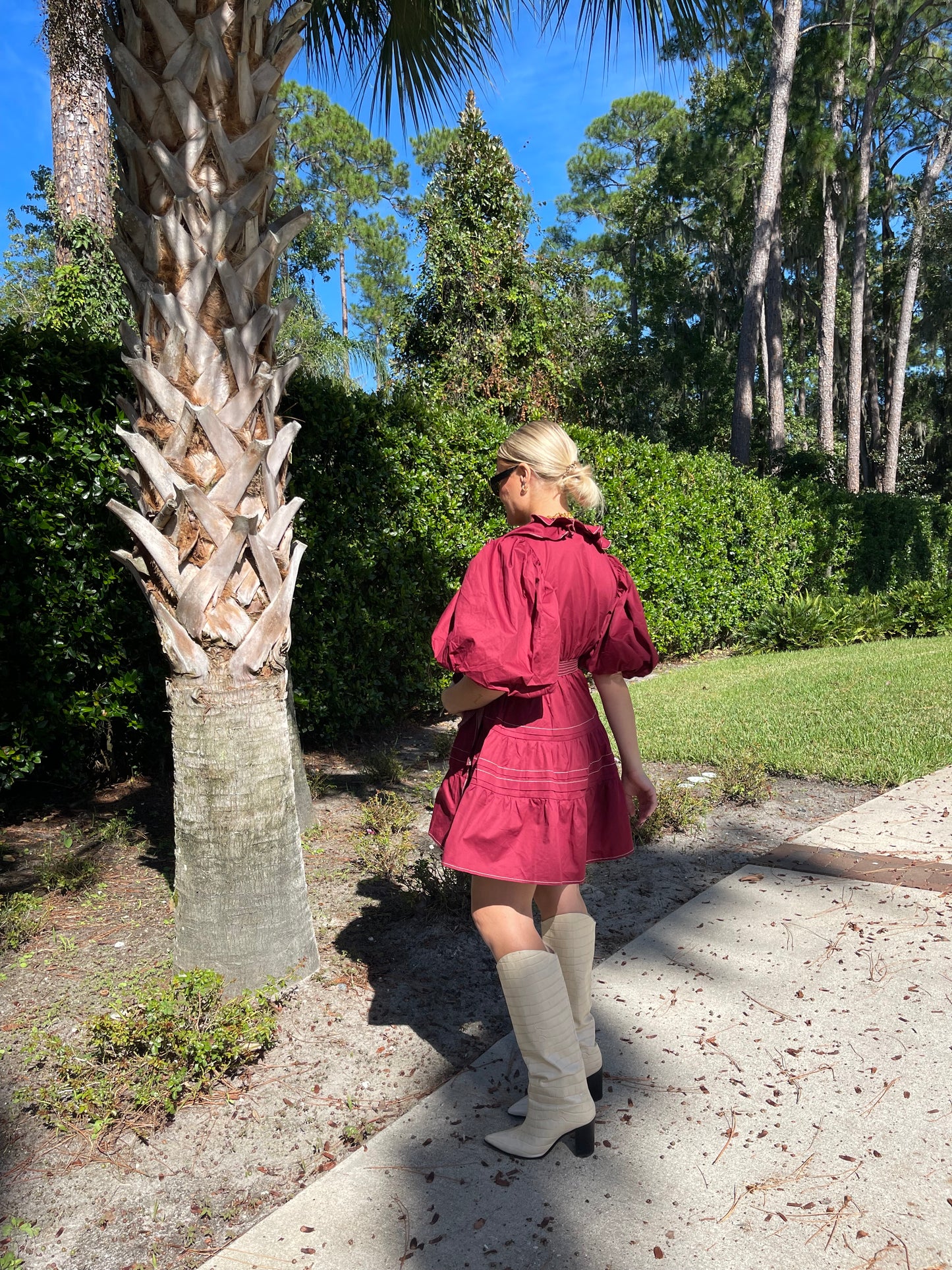 Josephine Puff Sleeve Wrap Dress