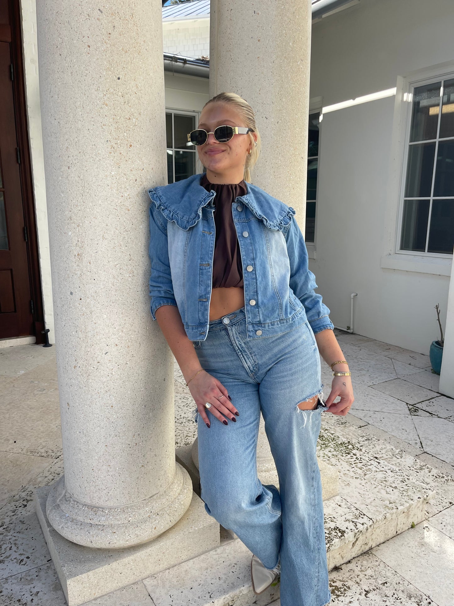 Mary Collar Denim Jacket