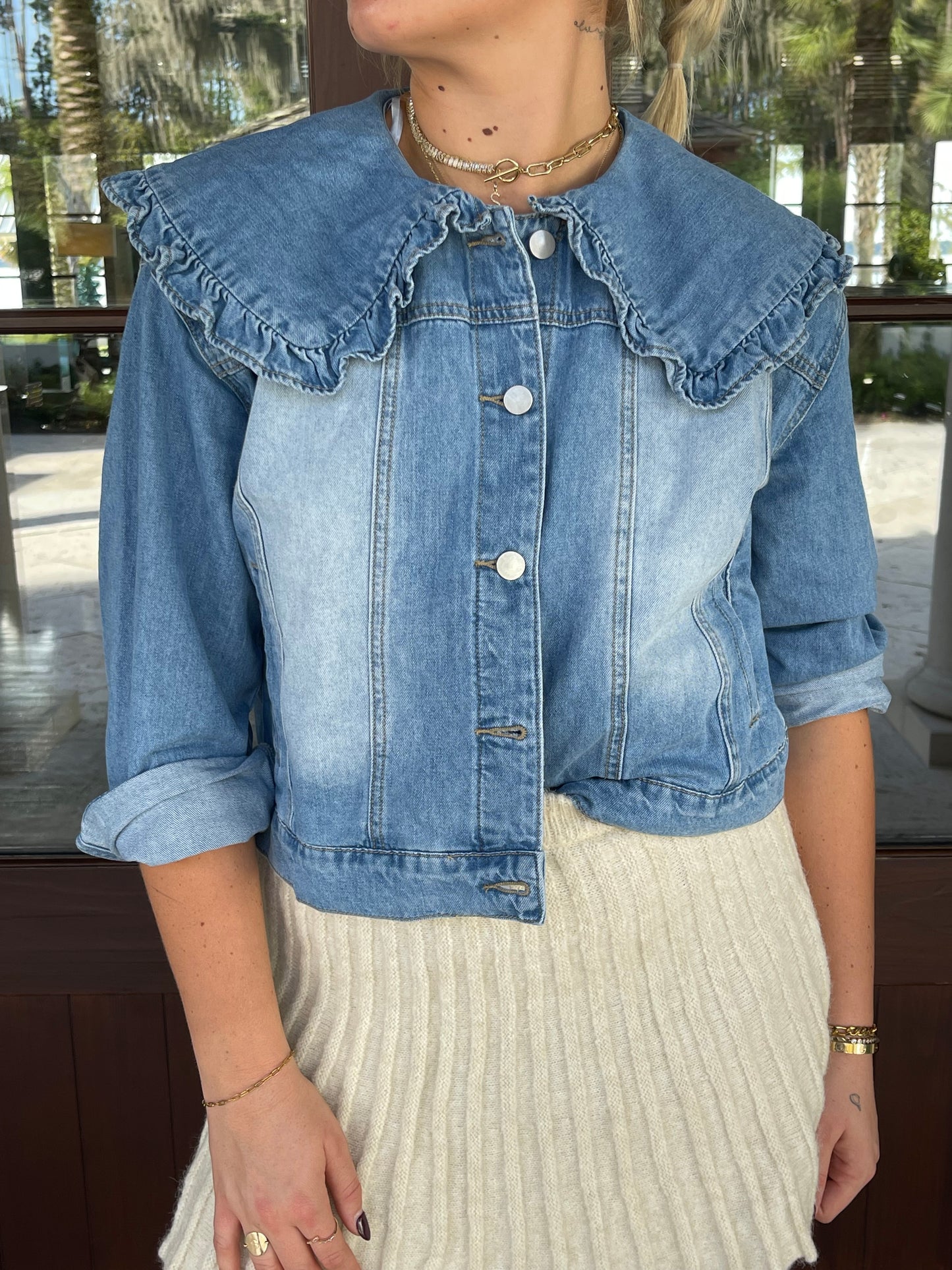 Mary Collar Denim Jacket