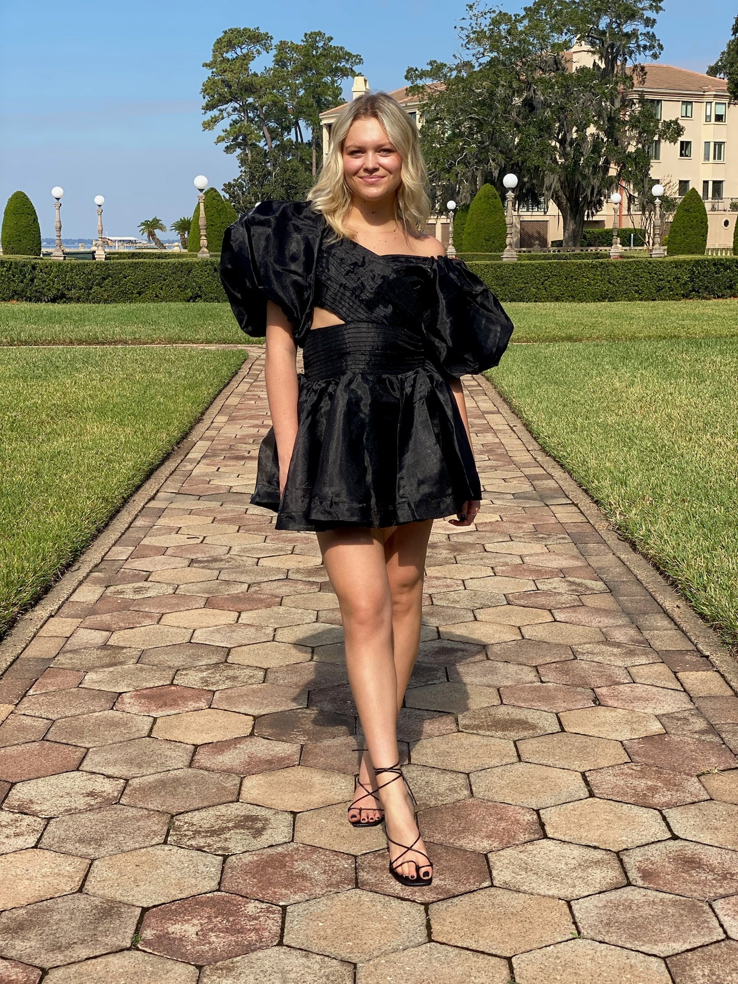Row Puff Sleeve Mini