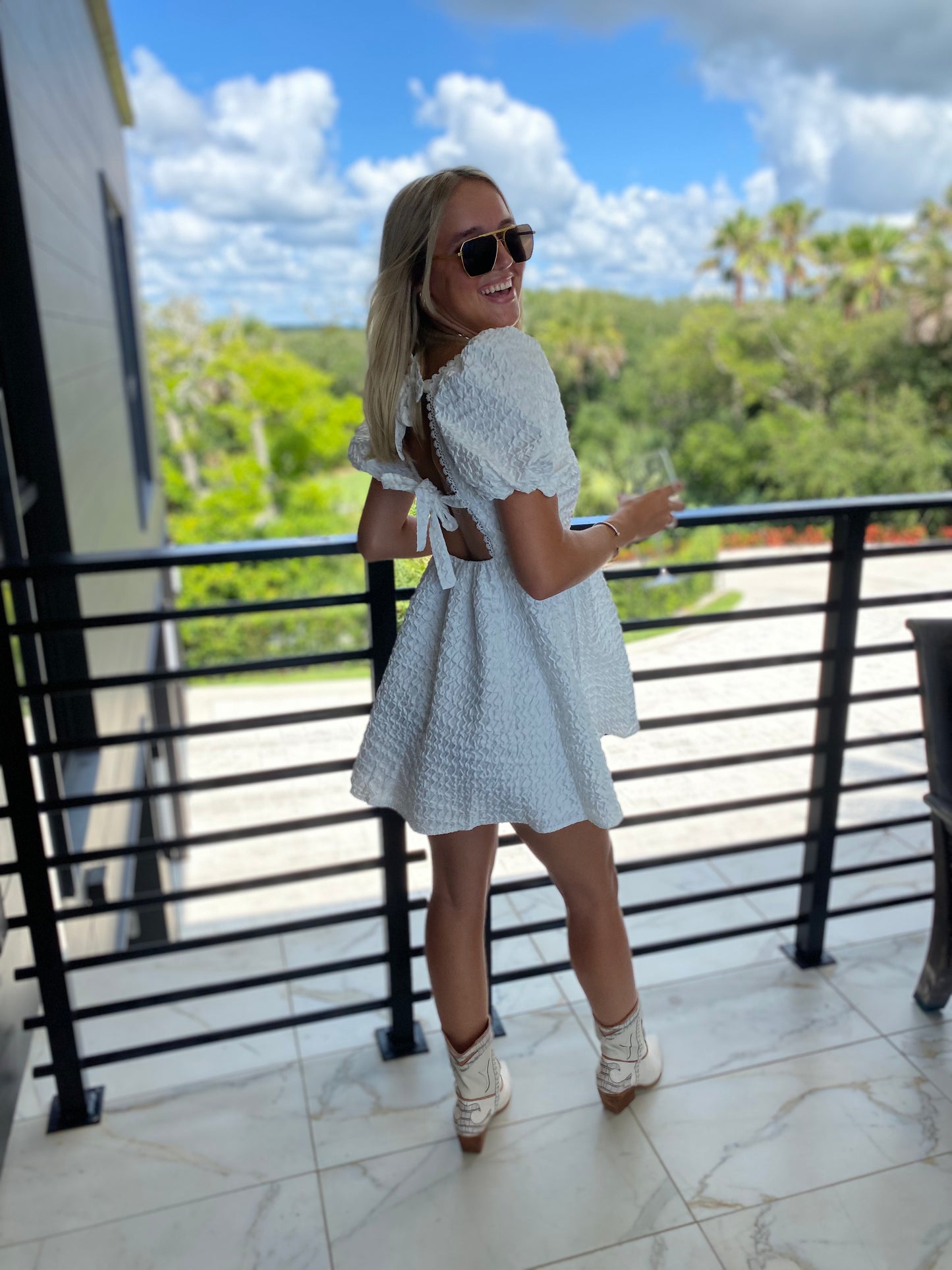 The Cape Puff Sleeve Mini