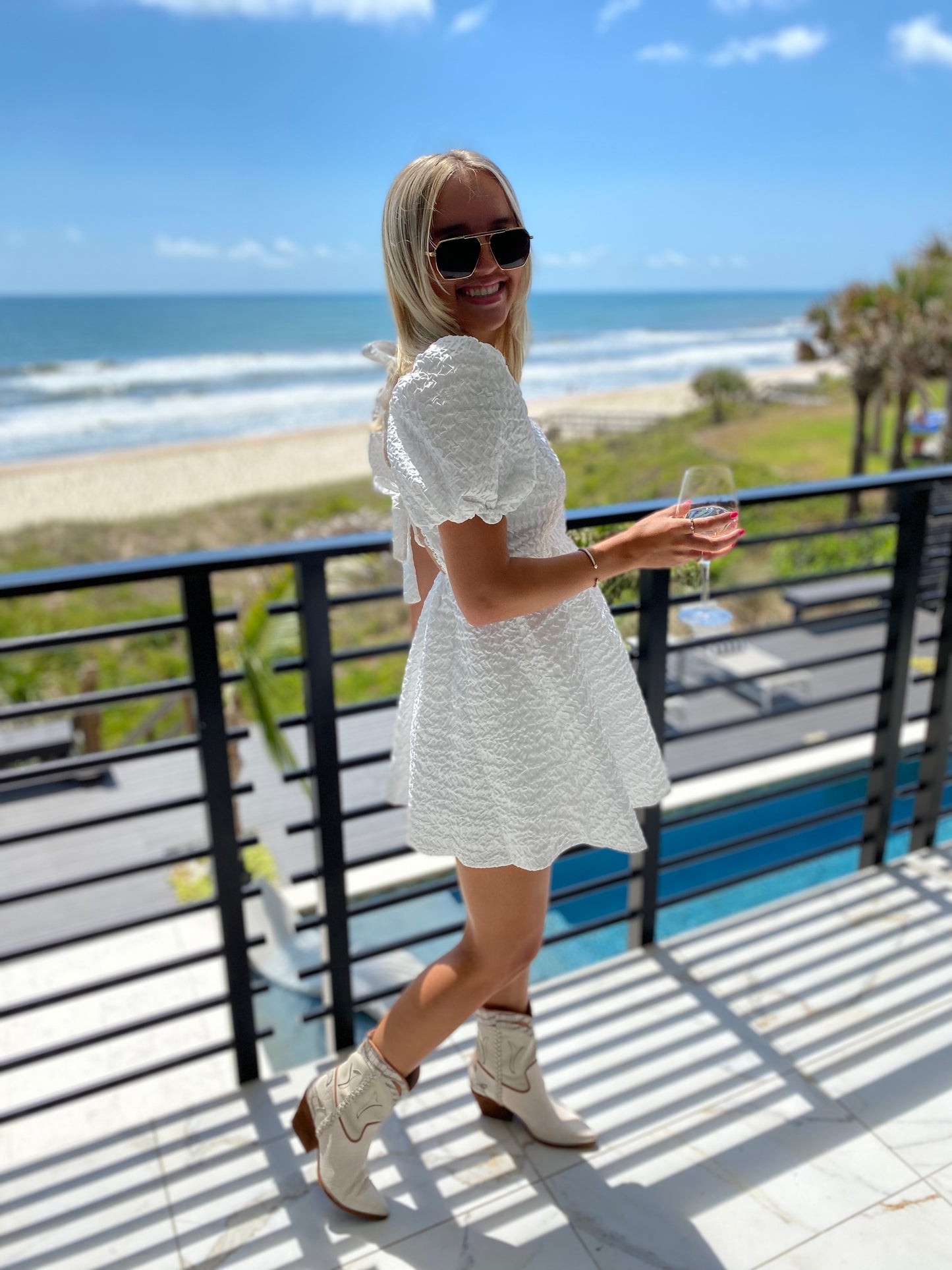 The Cape Puff Sleeve Mini