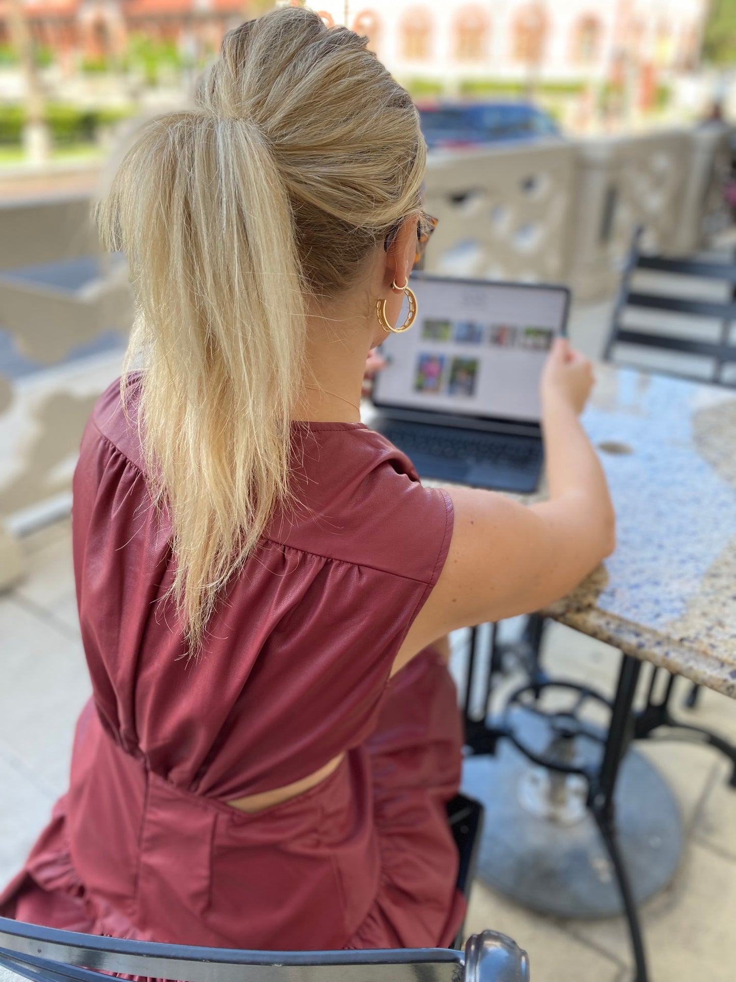 Connie Cutout Leather Dress