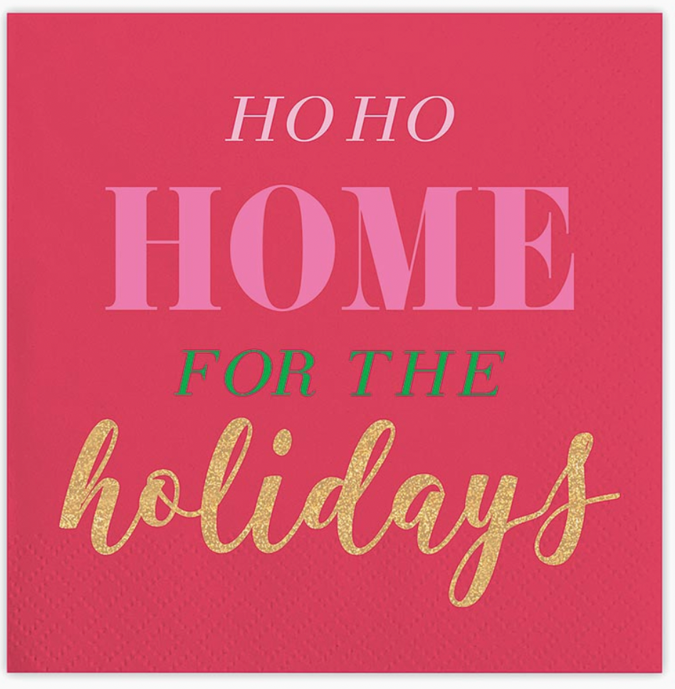 HO HO Home For The Holidays Napkins
