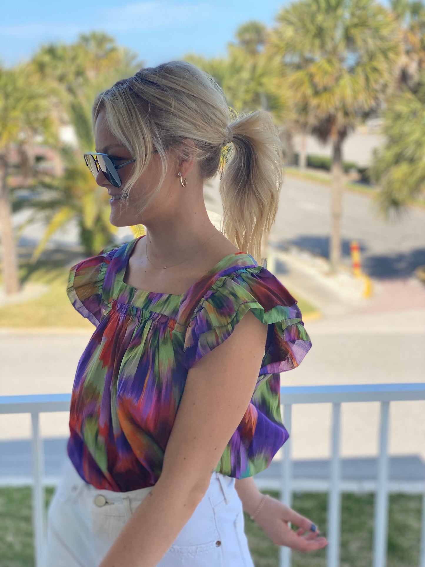 Color Them Wonderful Ruffle Tank