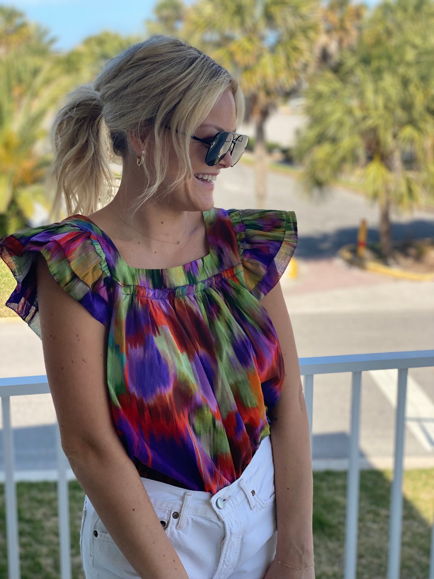 Color Them Wonderful Ruffle Tank